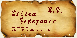 Milica Vitezović vizit kartica
